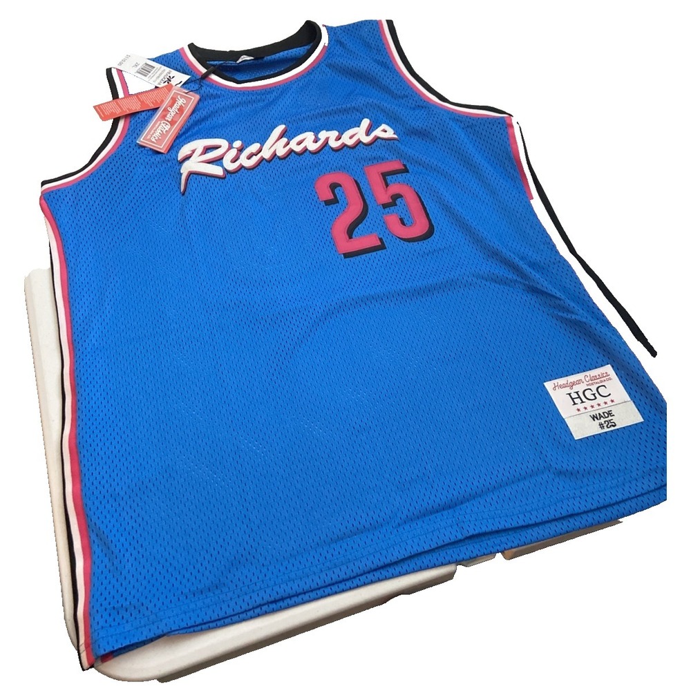 headgear classics jersey 2XL Dwayne Wade Basketball Miami Vice